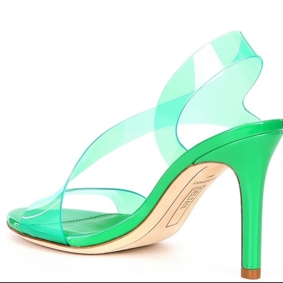 Women's Tinsley Clear Vinyl Peep Toe Party Festive Summer Sandal Heels 9.5 - Picture 3 of 15
